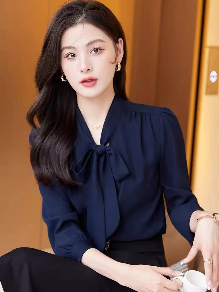 【罗M】NN1257-时尚女装设计感衬衣气质显瘦衬衫百搭小众休闲简约