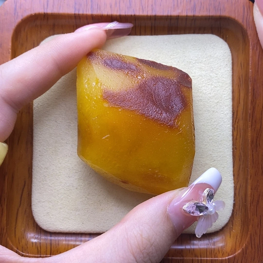定制琥珀未镶嵌橘色 牌子 陈