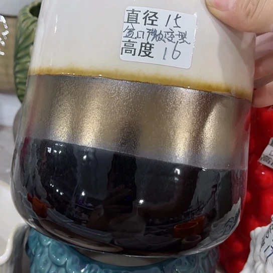多肉绿植陶瓷花盆9.9包邮，有孔