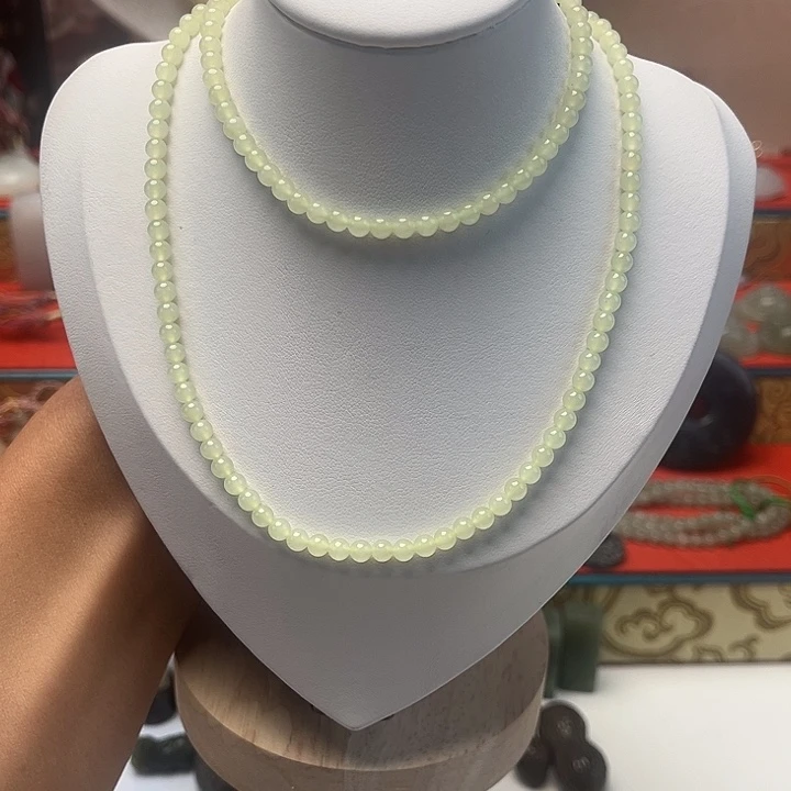 颈饰未镶嵌和田玉珠链