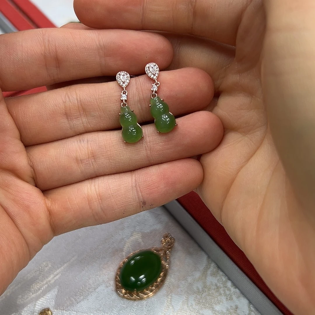 和田玉戒指银S925镶嵌顺****然