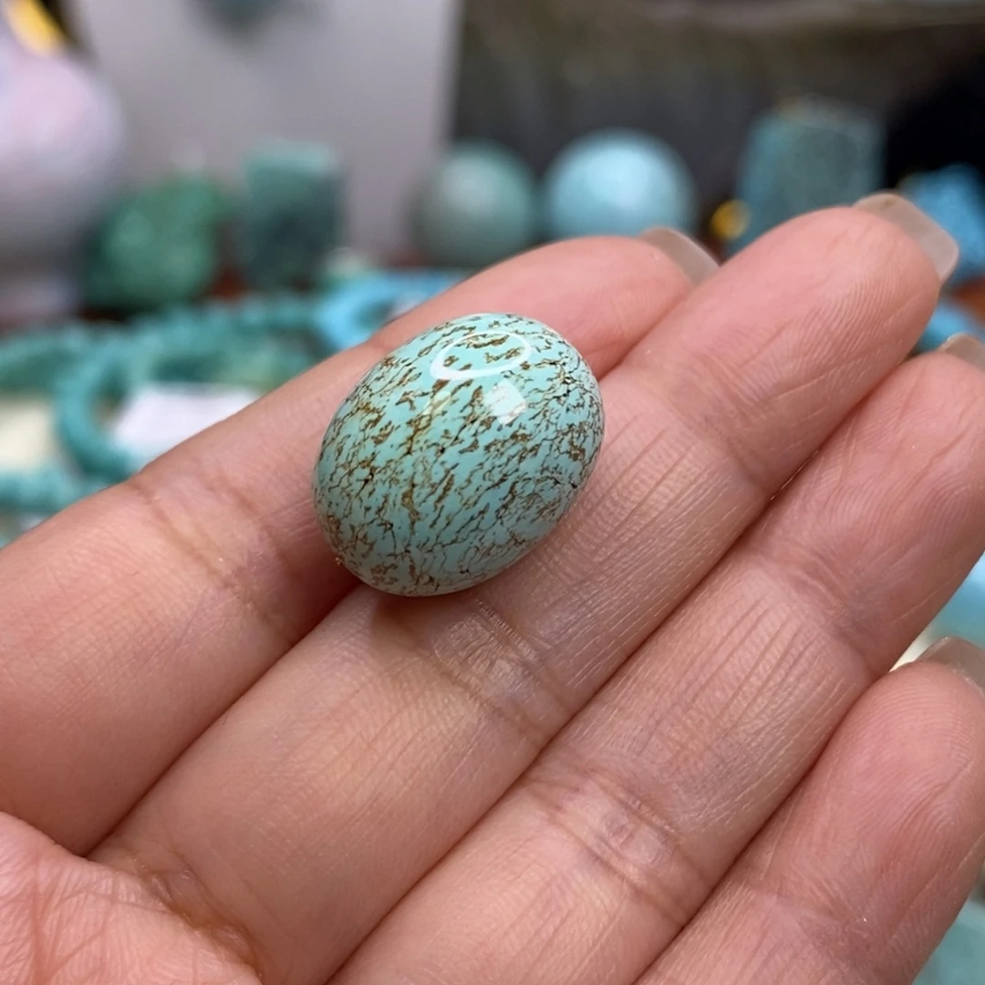 绿松石未镶嵌珠宝奇石13.6×17.7