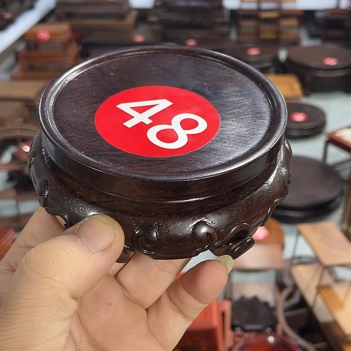 紫砂红木底座工艺品红木底座工艺品9公分