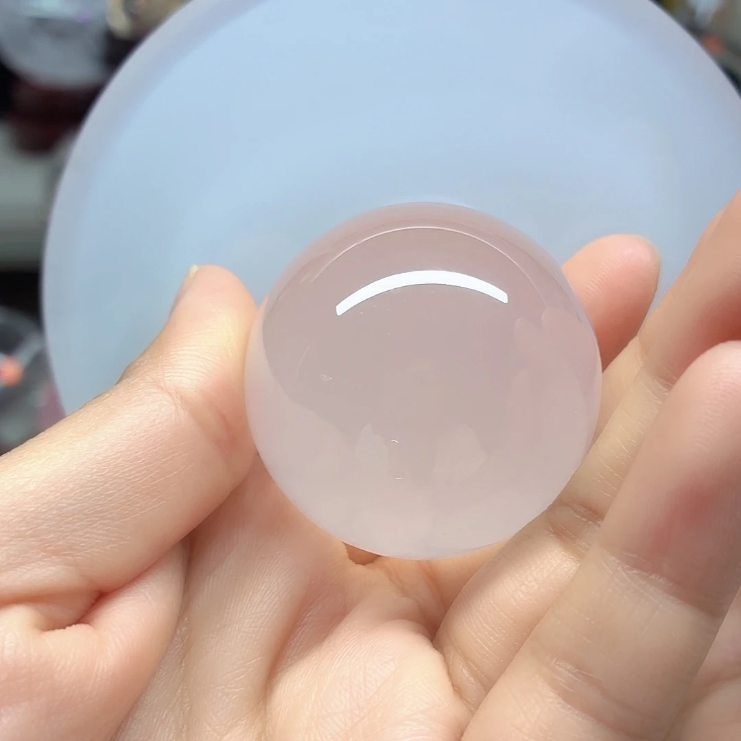 水晶未镶嵌珠宝半成品净体粉水晶4.18