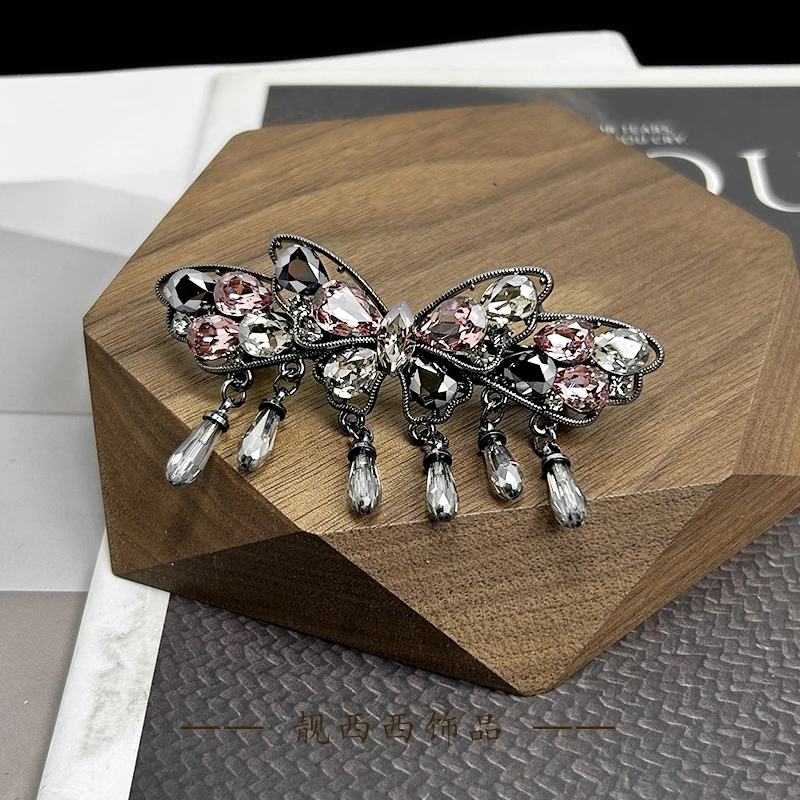 【LXX靓西西】372 精致高级感蝴蝶夹优雅7厘米弹簧夹