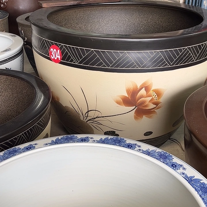 摆件直径1.2米高85……景德镇鱼缸福利