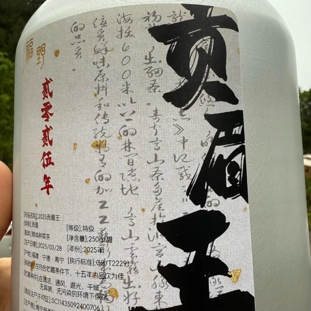 【2025荒野贡眉王】福建白茶高山茶群体种小菜茶土茶口感醇厚绵密