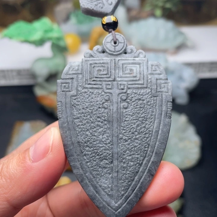 定制翡翠未镶嵌精品毛货翡翠仿古牌