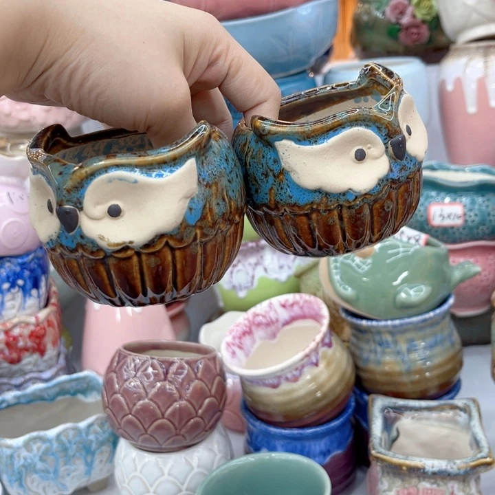 有孔.多肉陶瓷花盆！