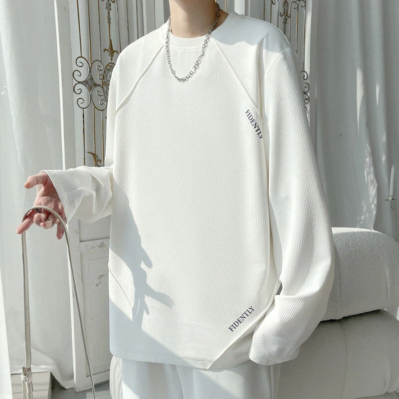 明尼凯长袖t恤男士2024春季重磅卫衣宽松体恤内搭加厚打底衫