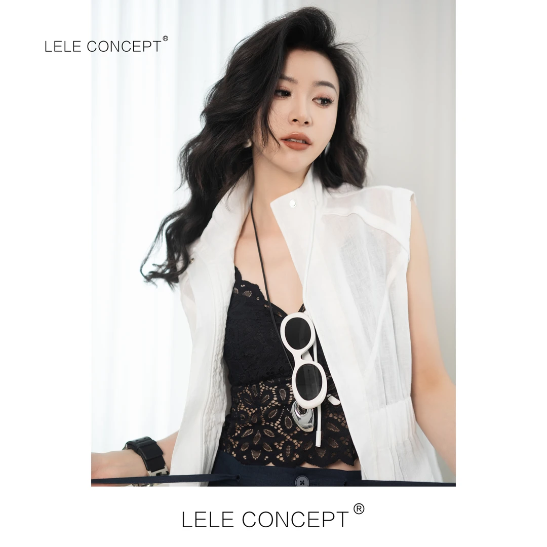 LELE CONCEPT丨【如一】气质洋气收腰立领马甲Y0610