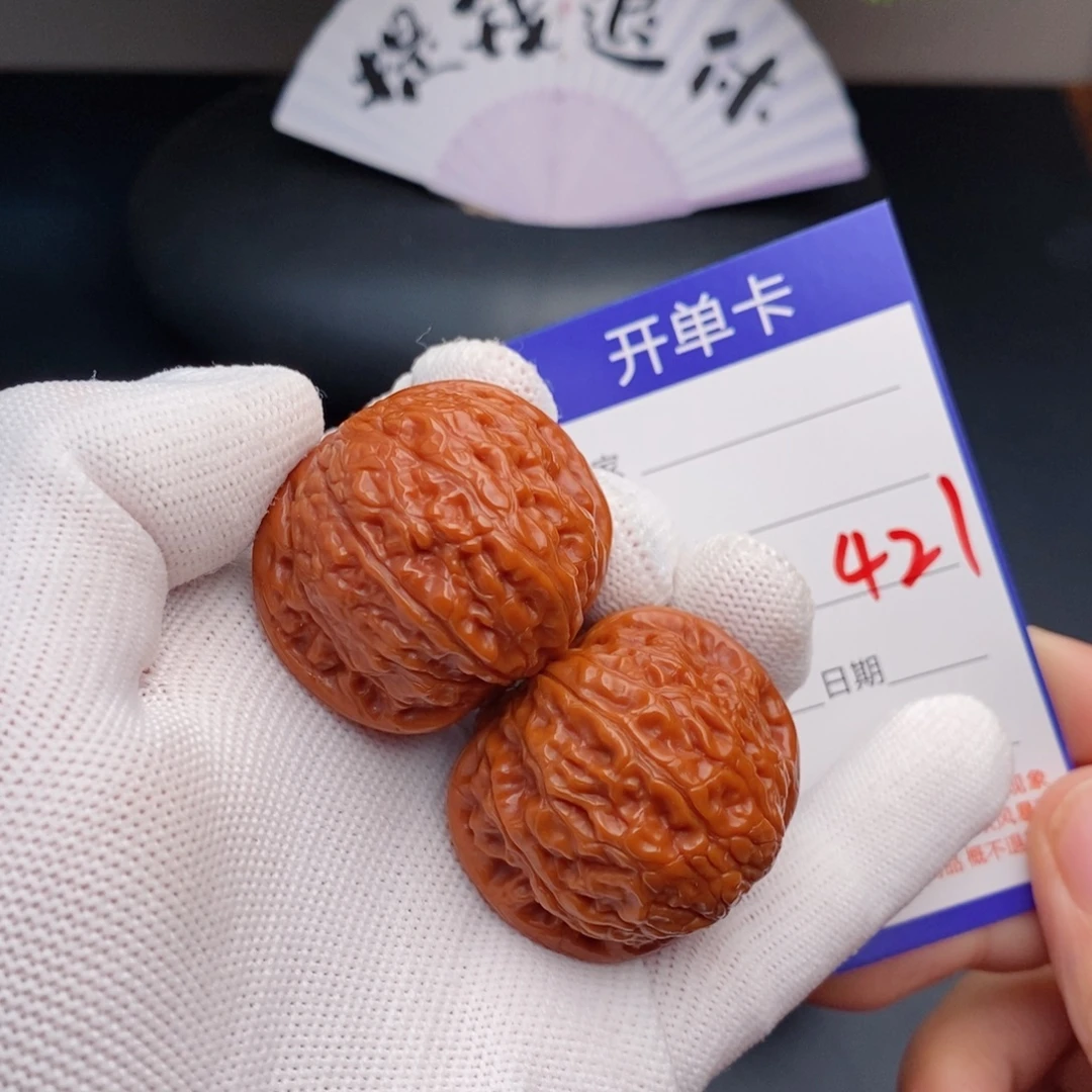 夷***光把件文玩核桃38乾隆磨421
