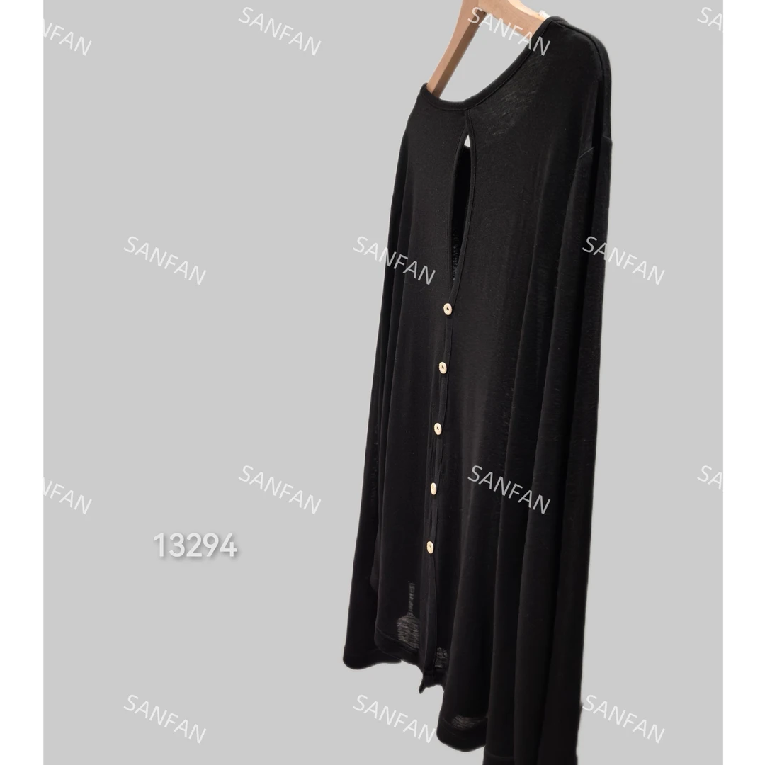 13294（部分无水洗唛，介意慎拍）WANGDAN新款露背五粒扣净版防晒