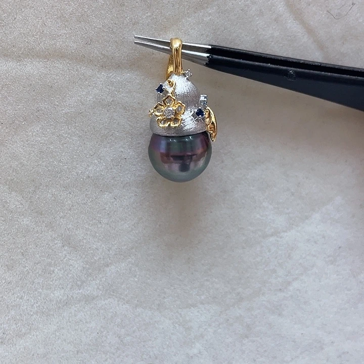 海水珍珠吊坠(不含链)银S925镶嵌