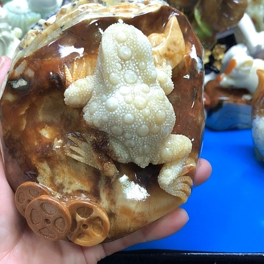 用***6石材家居装饰摆件金蟾