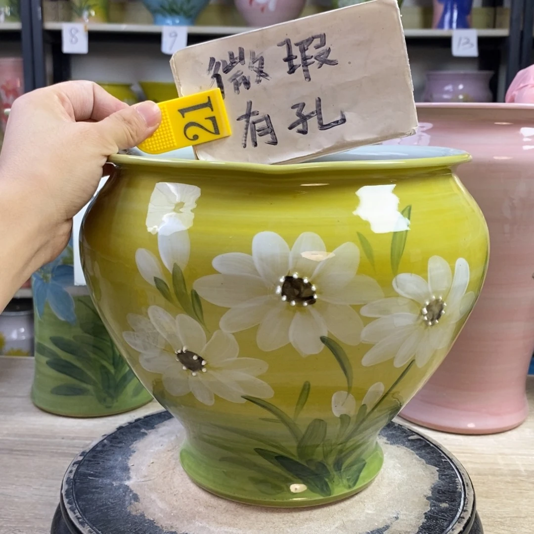 景德镇手工手绘陶瓷花盆