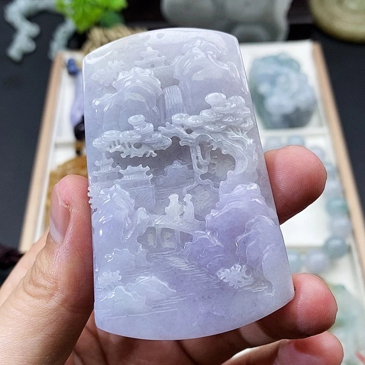颈饰未镶嵌翡翠缅甸天然翡翠A货