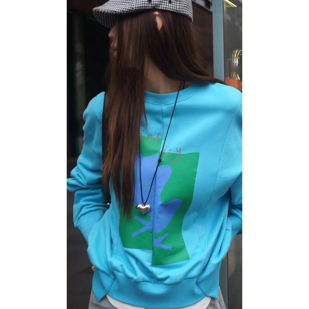 【错落郁金香卫衣】小众设计春季新款错落郁金香百搭卫衣ZAEX151906