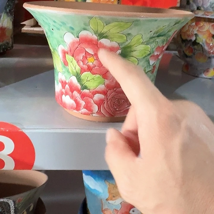 紫砂花盆文姐花盆