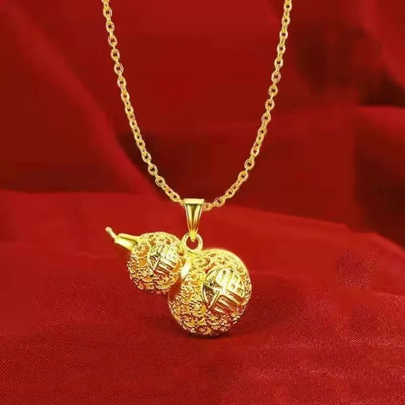 铜合金项链 专柜同款-镂空精致葫芦-气质时尚轻奢小众百搭款饰品