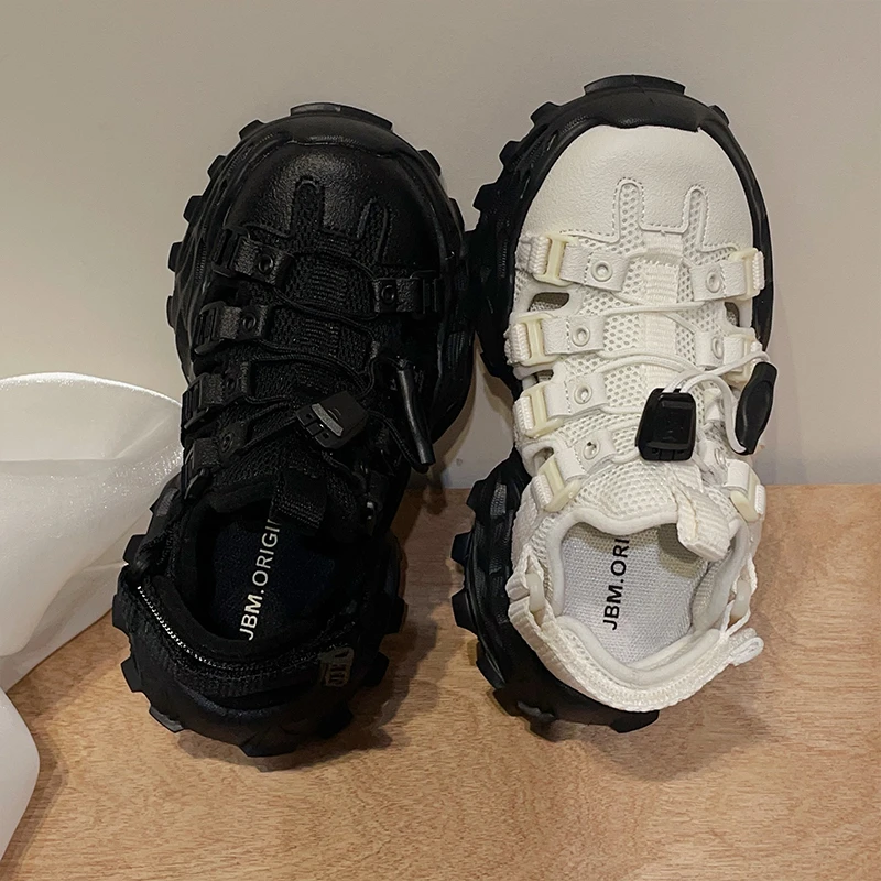 左左家夏新款儿童潮牌镂空运动凉鞋中大童透气百搭厚底休闲沙滩鞋