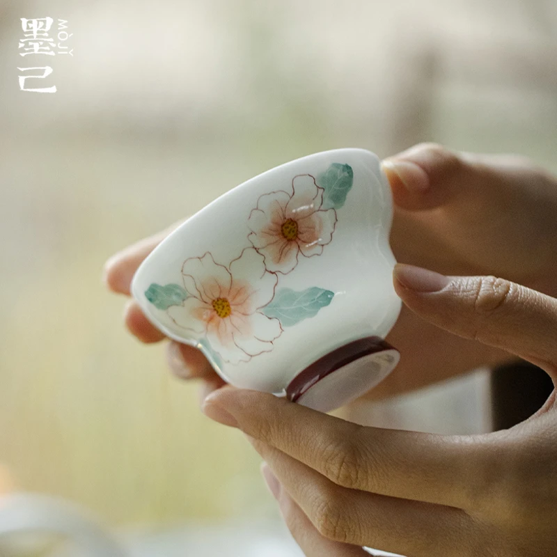 墨己-玉泥-海棠如梦-葫芦茶杯