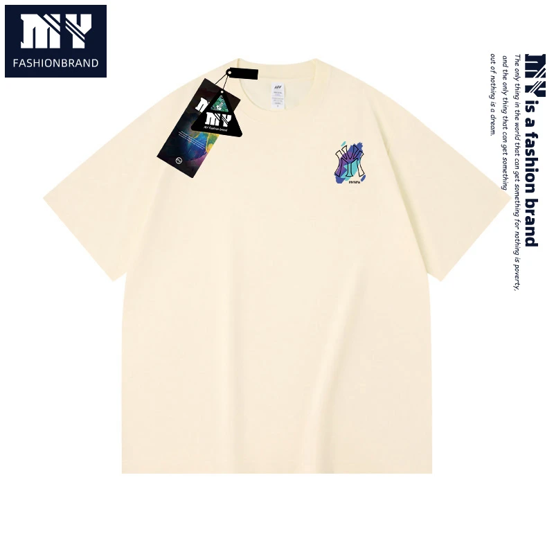 MY夏季新款纯棉半袖潮牌男女情侣短袖品质T恤运动休闲男士上衣