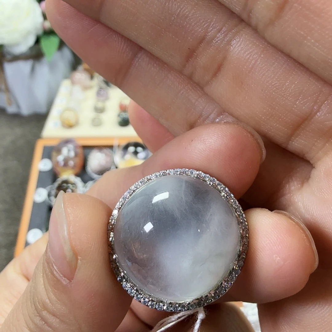 ****津水晶银S925镶嵌珠宝半成品