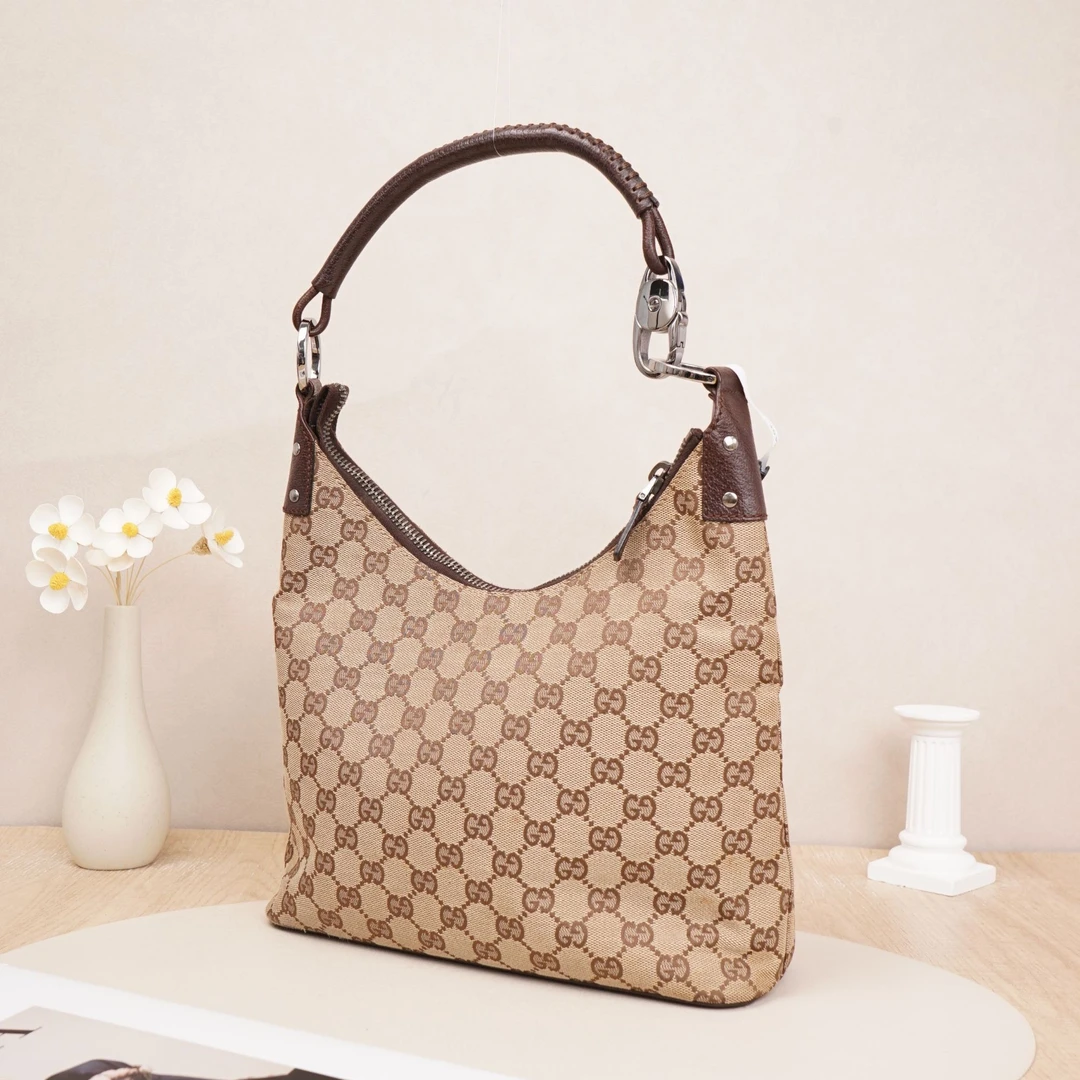 95新 GUCCI/古驰 古驰老花手提腋下包帆布/尘袋/DS025352