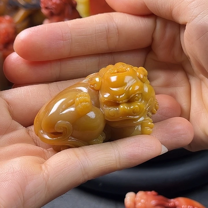 寿山石手把件把玩件