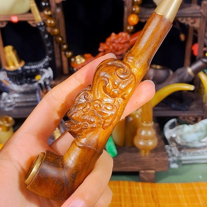 高端定制金丝楠木烟斗
