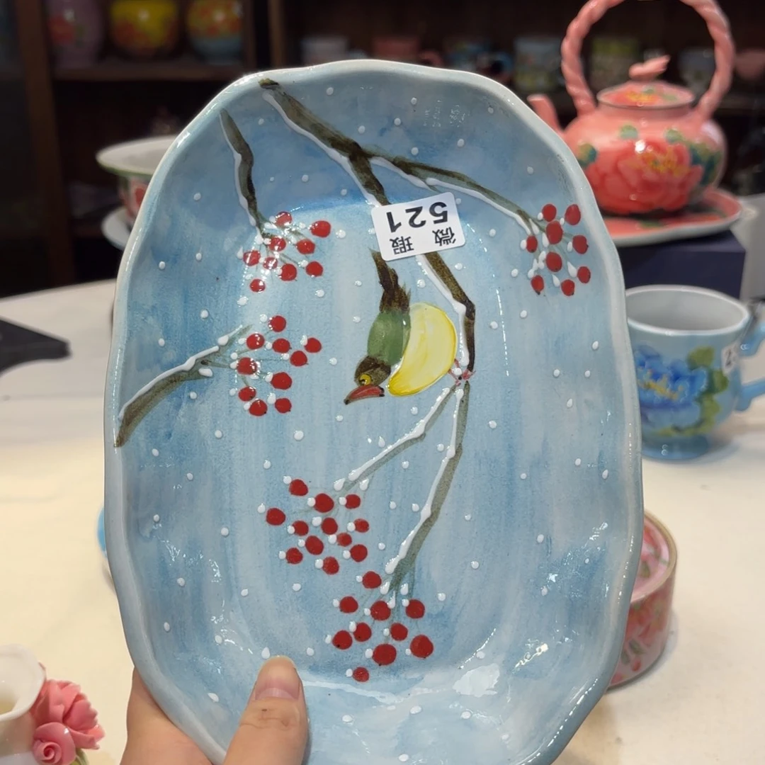 景德镇手绘高温釉下彩陶瓷茶具