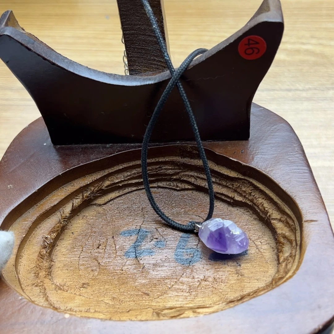 水晶水晶未镶嵌木底座46