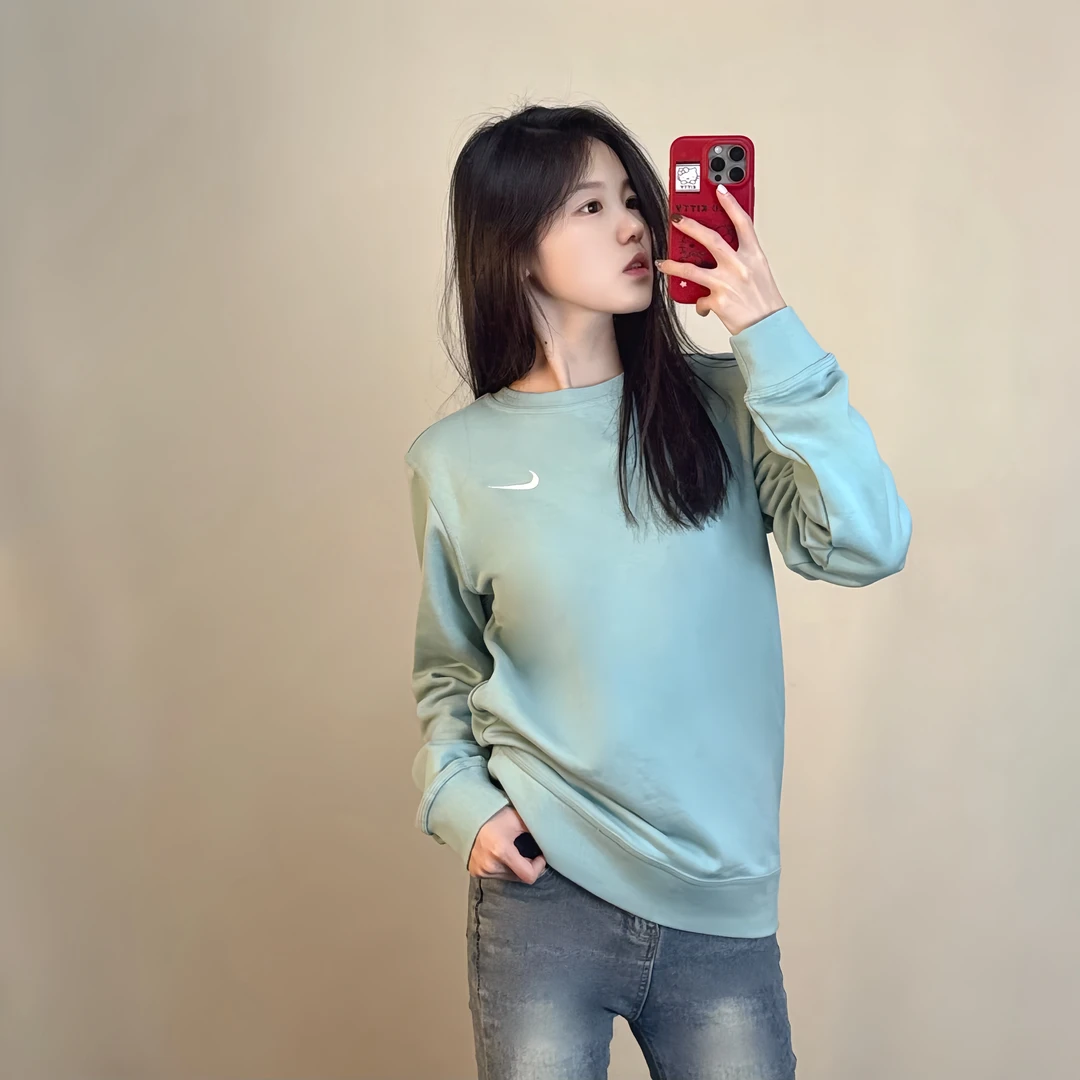 NIKE/耐克Nike/耐克卫衣男女针织透气刺绣经典极简风637903-309