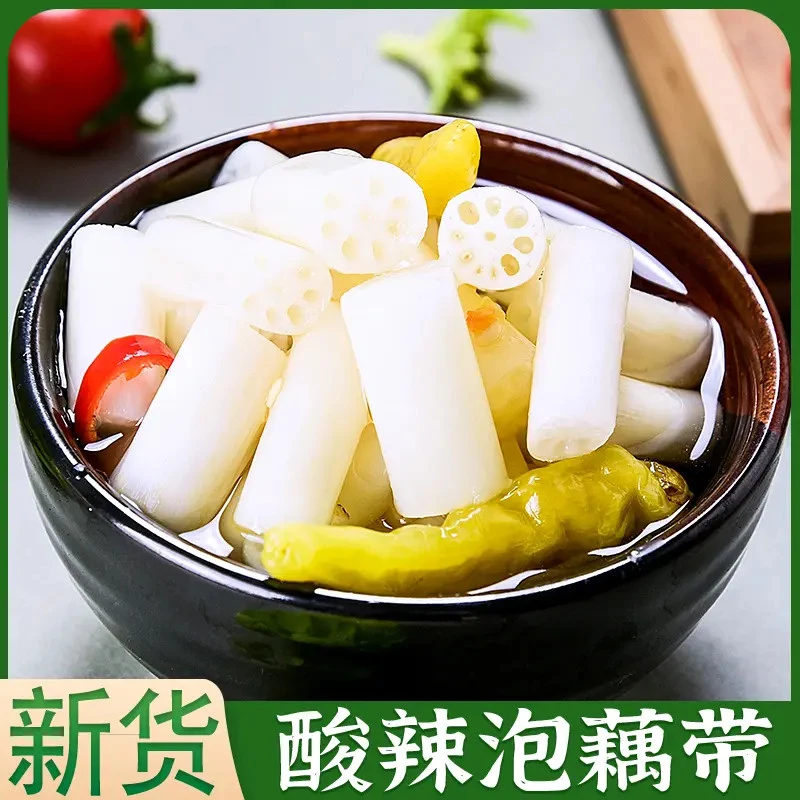 泡椒藕带湖北洪湖酸辣泡藕尖新鲜脆爽微酸辣即食下饭泡菜