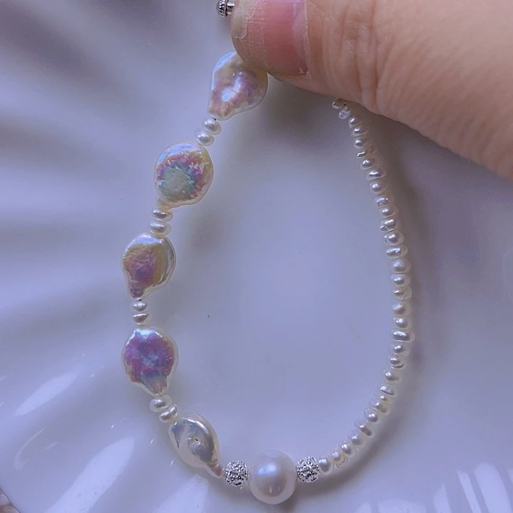 淡水珍珠手绳合金