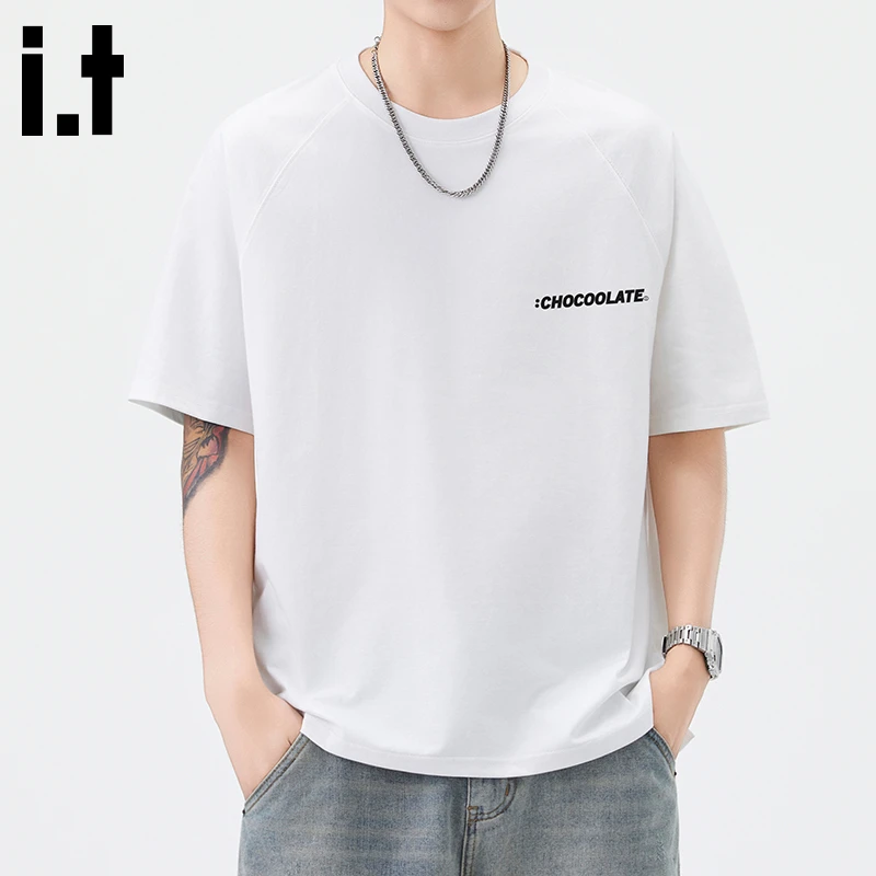 i.t:CHOCOOLATE男士休闲短袖t恤2025年夏季新款潮牌宽松半袖上衣