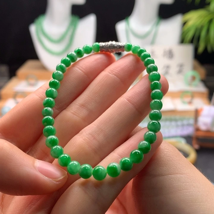 翡翠未镶嵌手链天然缅甸A货翡翠