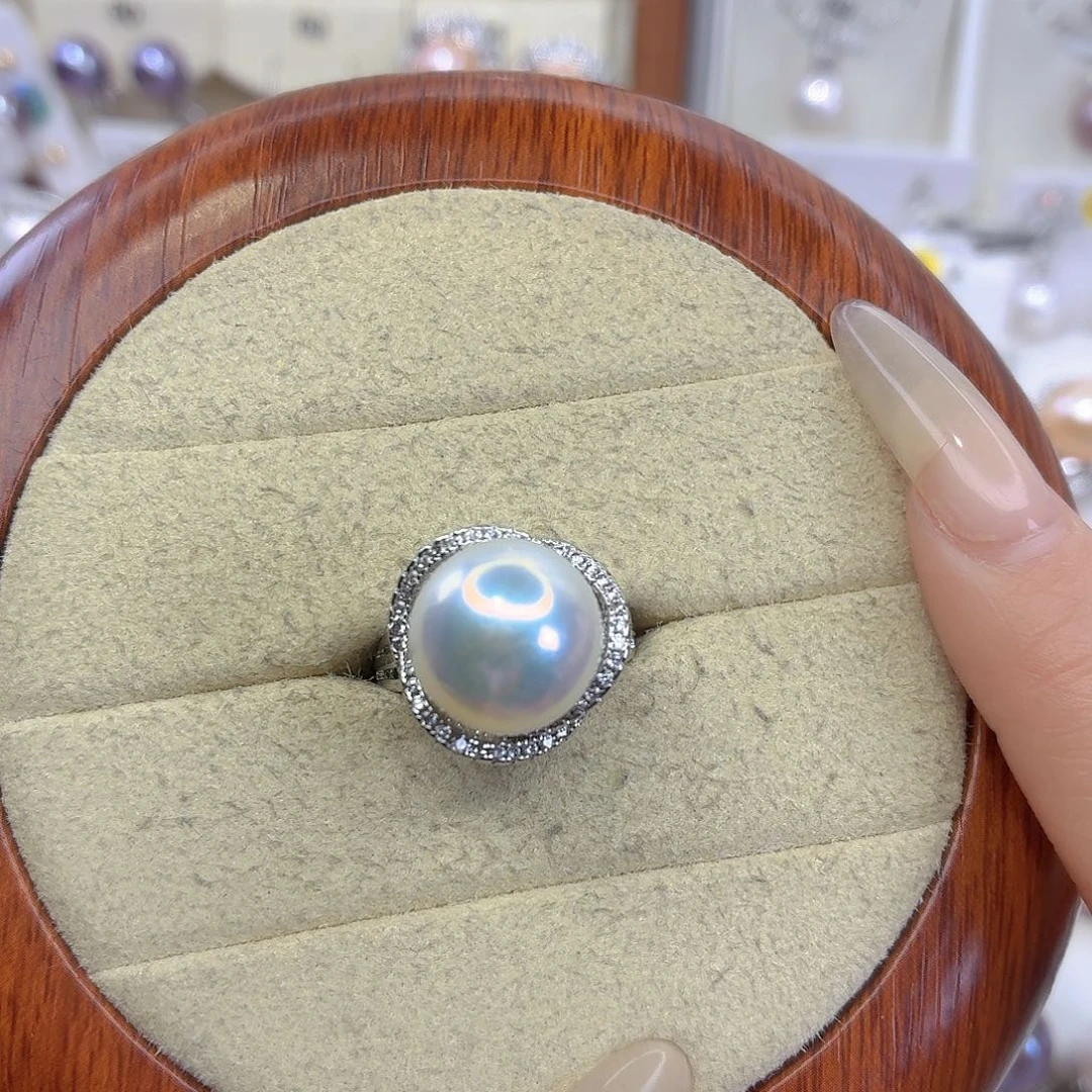 合金淡水珍珠戒指F