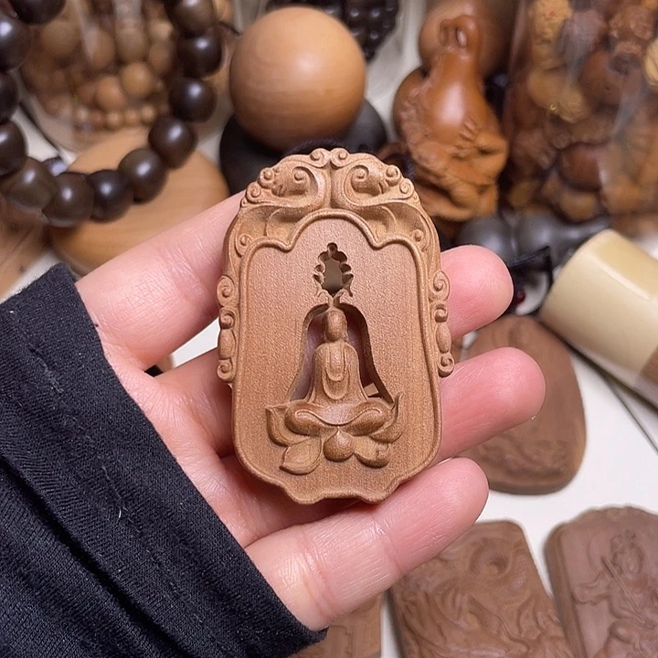 檀香木老山檀香悟道牌