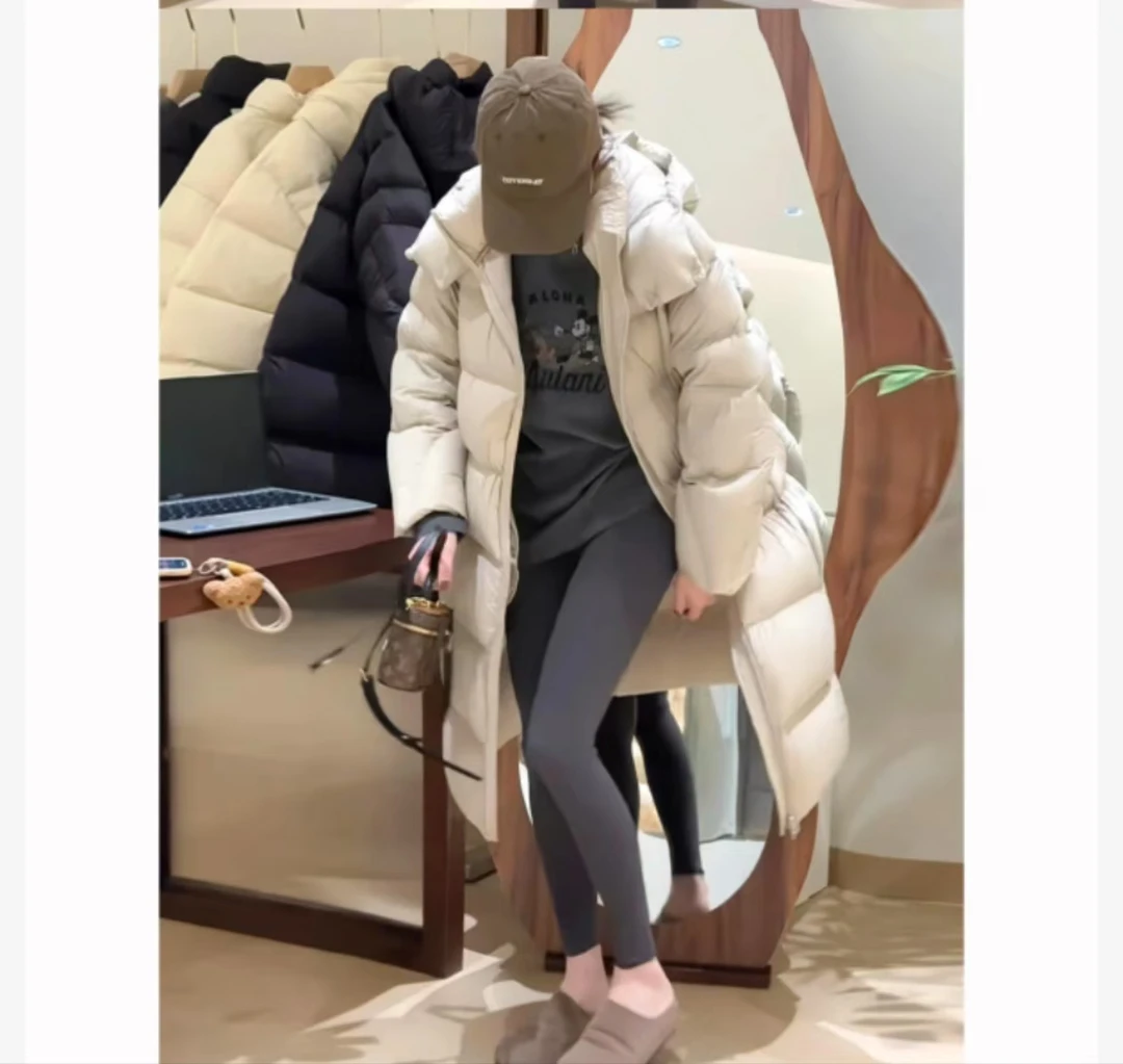 李一能/ADMADKA薄如蝉翼轻如纱【泡芙小姐】长款连帽显瘦羽绒服