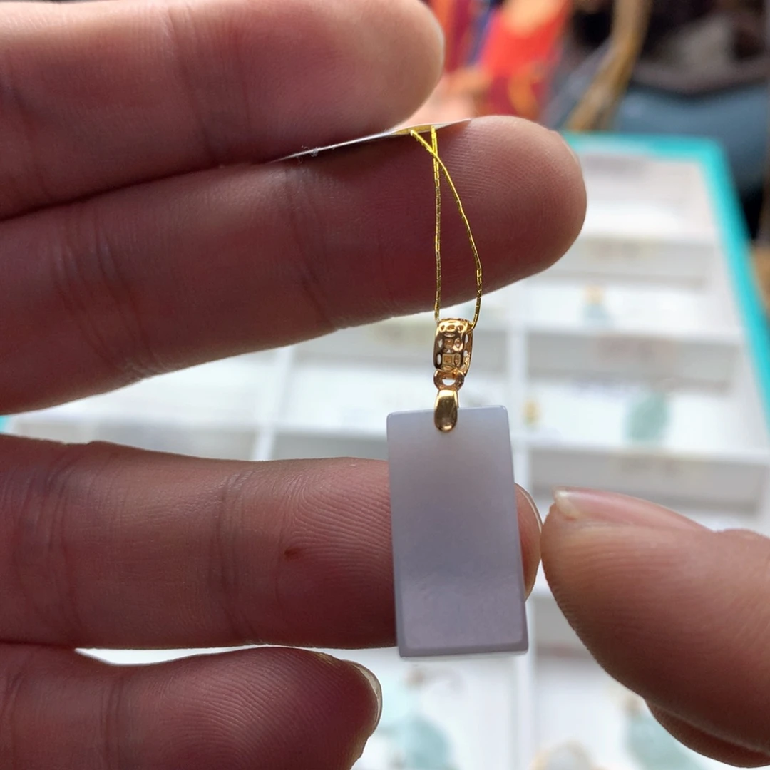 颈饰银S925镶嵌翡翠