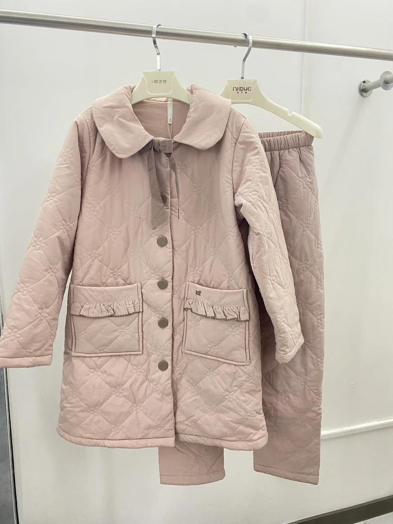 妮可雅品牌睡衣女士秋冬家居服20921