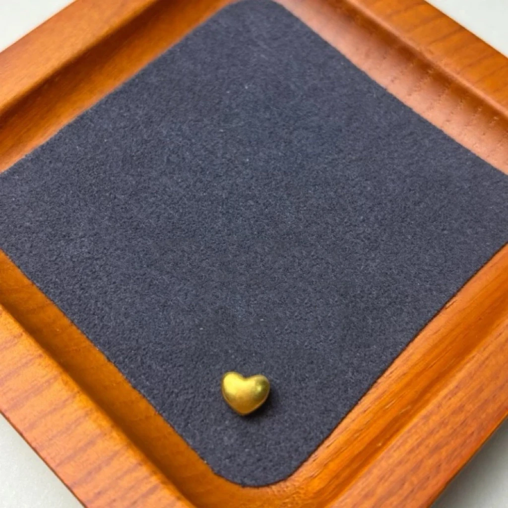 足金999素金爱心通孔配件WH1206