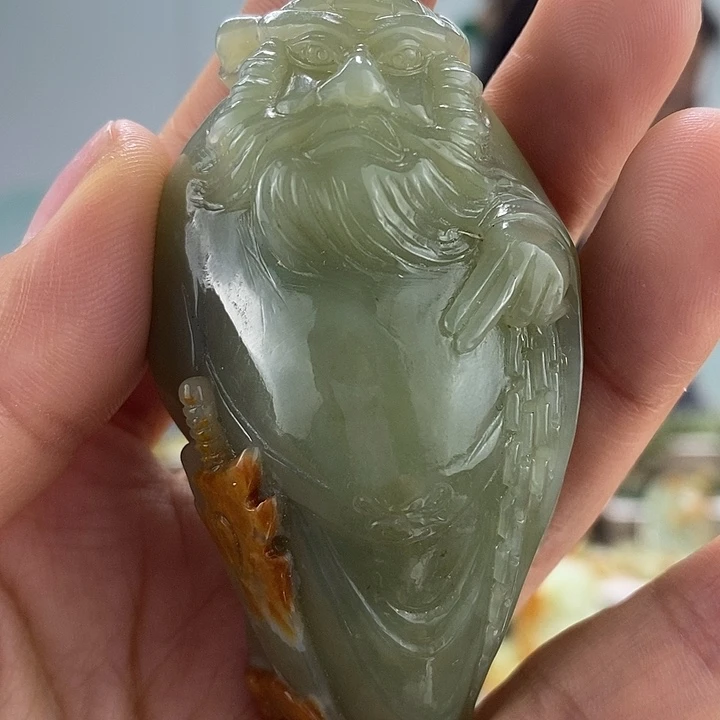 透闪石质玉把件未镶嵌海***@