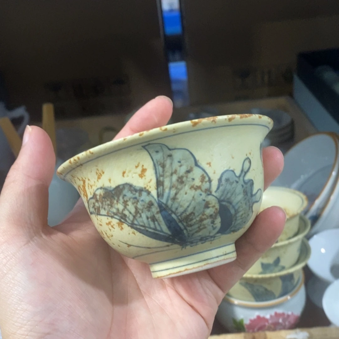 釉下彩纯手绘微瑕