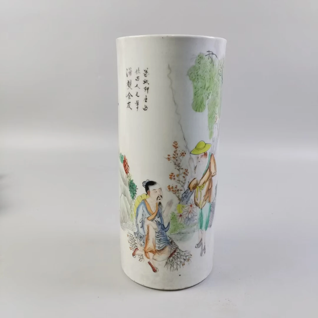 5170182 民 国 粉彩人物香筒