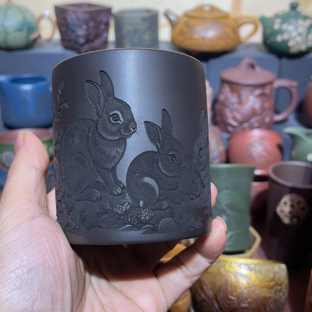 原矿紫砂手工主人杯