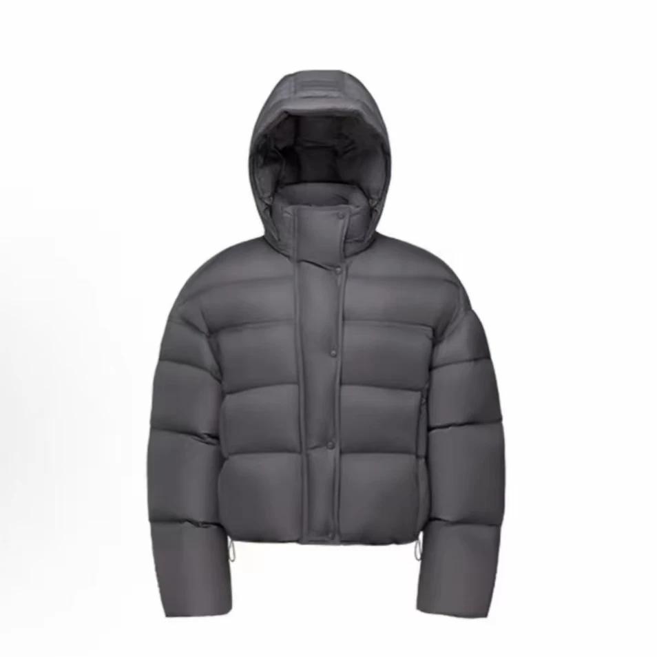 泡芙短款90绒保暖潮流时尚加厚连帽冬季休闲羽绒服-DD