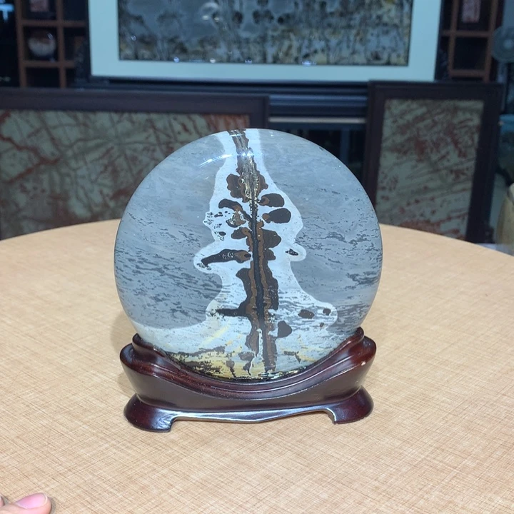 广西国画石摆件，观赏收藏